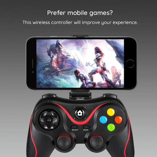 Techsuit V8 Ασύρματο Gamepad για Android / PC / PS3 / iOS Μπλε