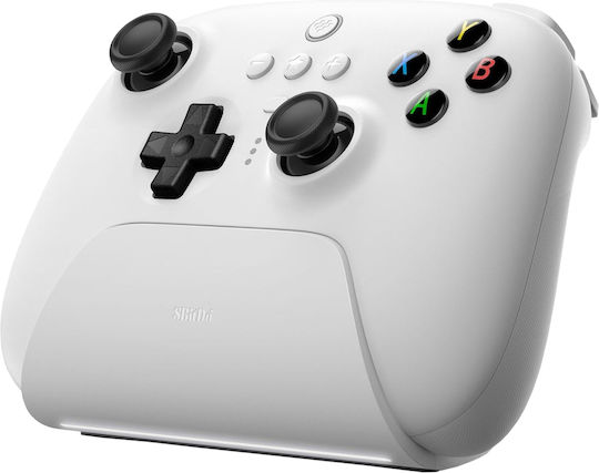 8Bitdo Ultimate 2.4G with Charging Dock Hall Edition Ασύρματο Gamepad με Hall Effect Sticks για Android / PC / iOS Λευκό