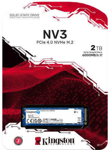 Kingston Nv3 SSD 2TB M.2 Type with PCI Express 4.0 Connection PS5 Compatible SNV3S/2000G