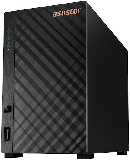 Asustor Drivestor 2 (AS1102T) NAS Turm mit 2 Steckplätzen für HDD