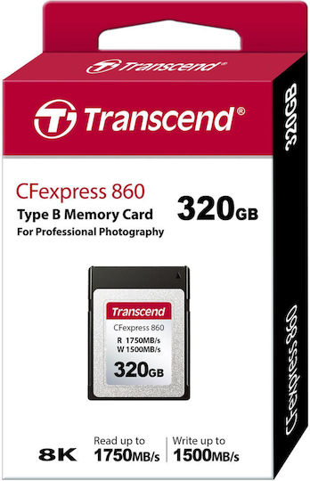Transcend CFexpress 320GB Клас 10 1750MB/s