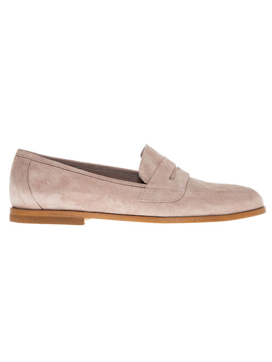 Malena Leder Damen Loafers in Rosa Farbe