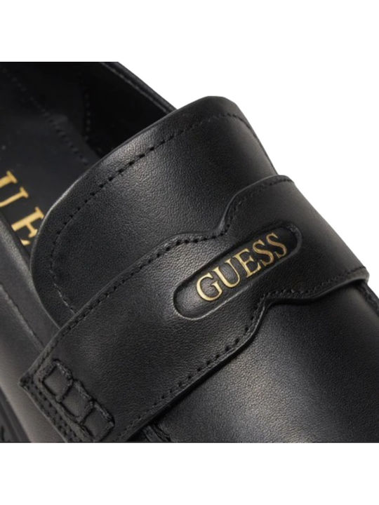 Δερμάτινα Γυναικεία Loafers σε Μαύρο Χρώμα
