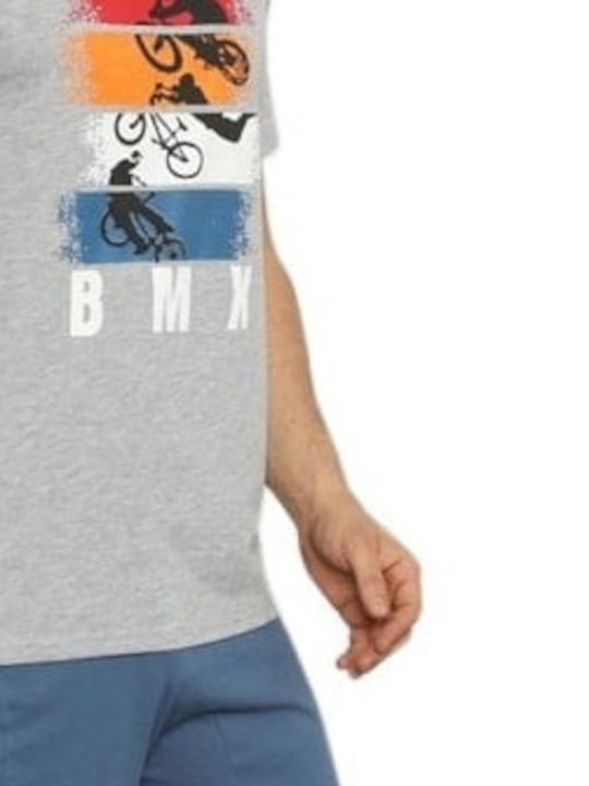 Snc Men's Cotton Short Sleeve Pyjamas Bmx Bikes