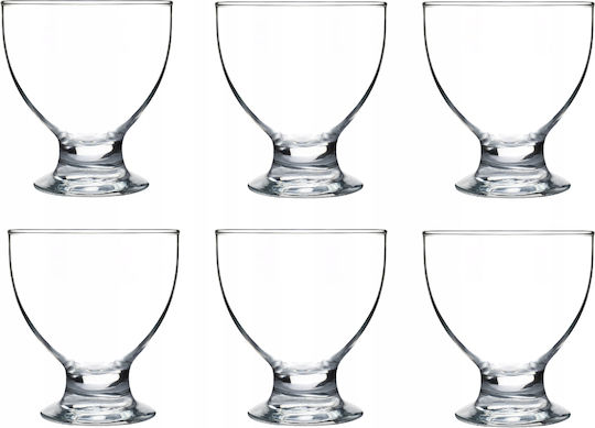 Kadax Ice Cream Serving Bowl Round Glass Transparent 6pcs