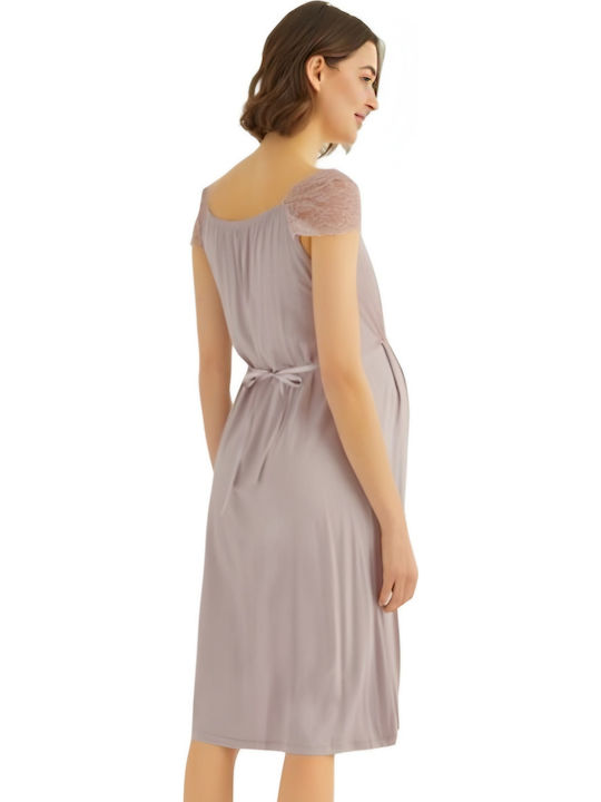 Monamise Nightgown Maternity & Nursing Gray