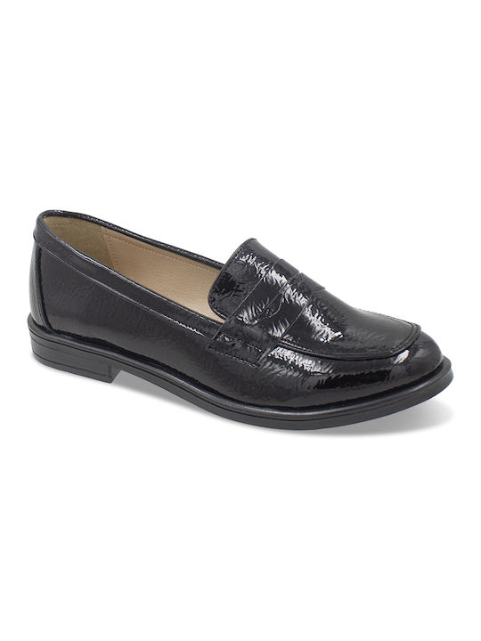 Tsouderos Shoes Damen Mokassins in Schwarz Farbe