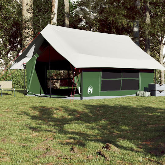 vidaXL Σκηνή Camping Πράσινη για 5 Άτομα 353x248x210εκ.