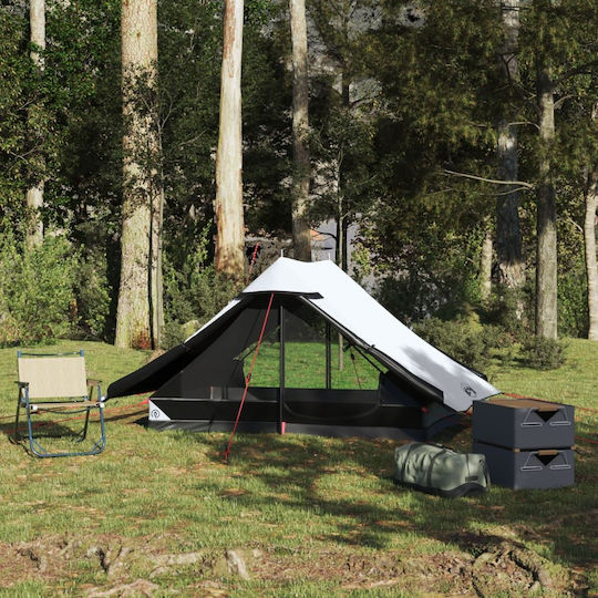 vidaXL Campingzelt Weiß für 2 Personen 225x136x133cm