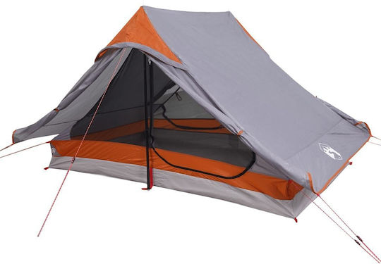 vidaXL Σκηνή Camping Γκρι για 2 Άτομα 225x136x133εκ.