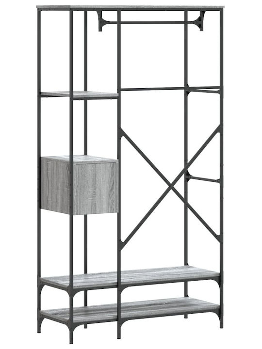 vidaXL Floor Garment Rack made of Wood Gray 97x40x180cm