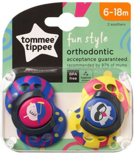 Tommee Tippee Fun Style Pacifiers Silicone Puppies - N/A for 6-18 months 2pcs