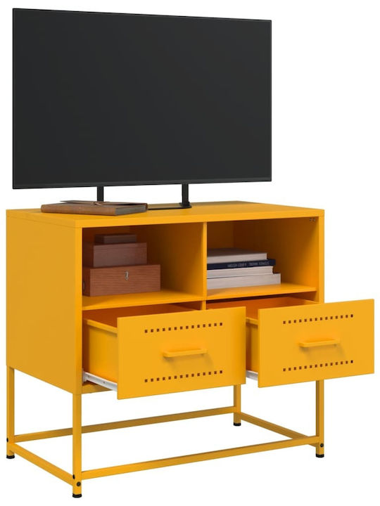 Metal TV Stand Mustard Yellow M68xD39xH60.5cm