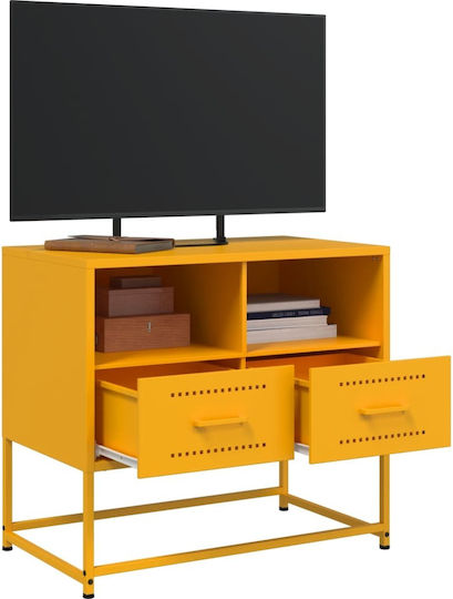 Metal TV Stand Mustard Yellow M68xD39xH60.5cm
