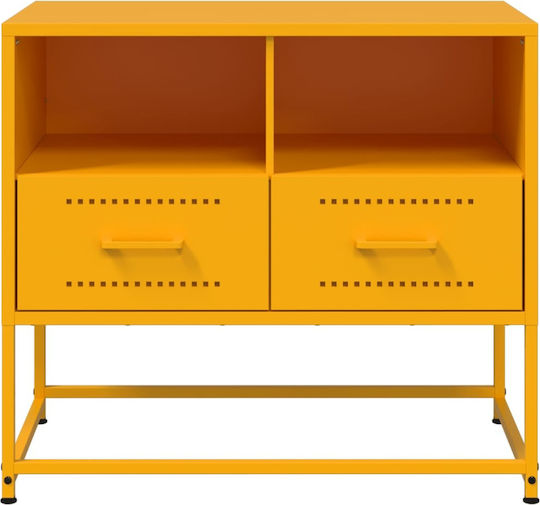 Metal TV Stand Mustard Yellow M68xD39xH60.5cm