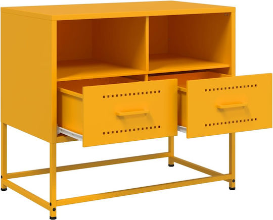 Metal TV Stand Mustard Yellow M68xD39xH60.5cm