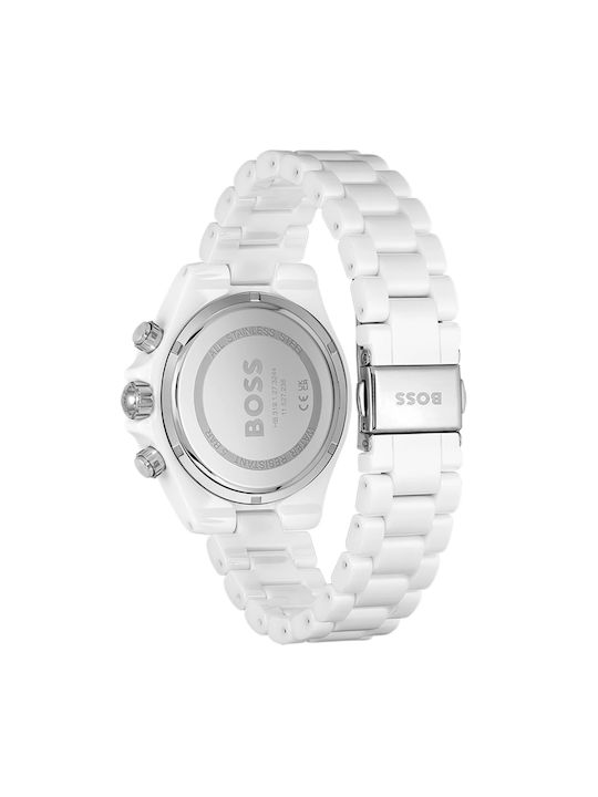 Hugo Boss Watch with White Ceramic Bracelet