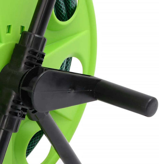 vidaXL Wheeled Garden Hose Reel for Hose up to 30m with Rewind Handle