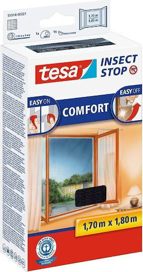 Tesa Window Mosquito Net With Magnetic Tape Permanent Black 240x120cm