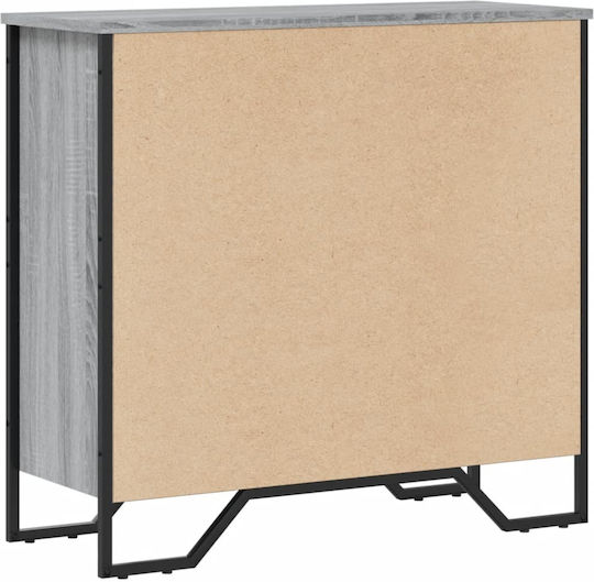 Grey Bookcase 80x31x74.5cm