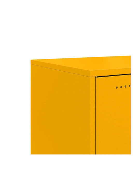 Office Storage Metal Cabinet Μουσταρδί, Κίτρινο L100.5xW39xH72cm