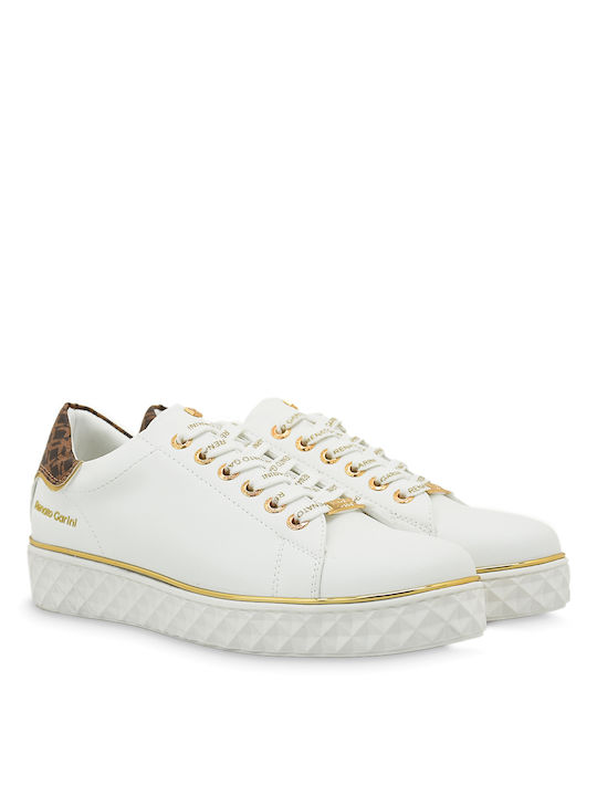 Renato Garini Sneakers White Coffee Print