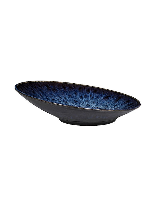 Ready Serving Bowl Round Ceramic Black 4pcs