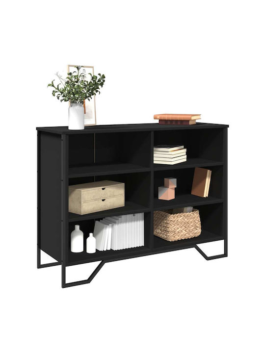 Sideboard made of Wood & Metal Black 101x35.5x74.5cm