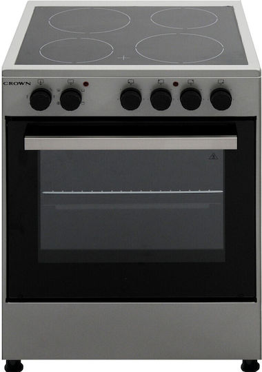 Crown Herd 65Es mit Keramikkochfeldern B57cm. Inox