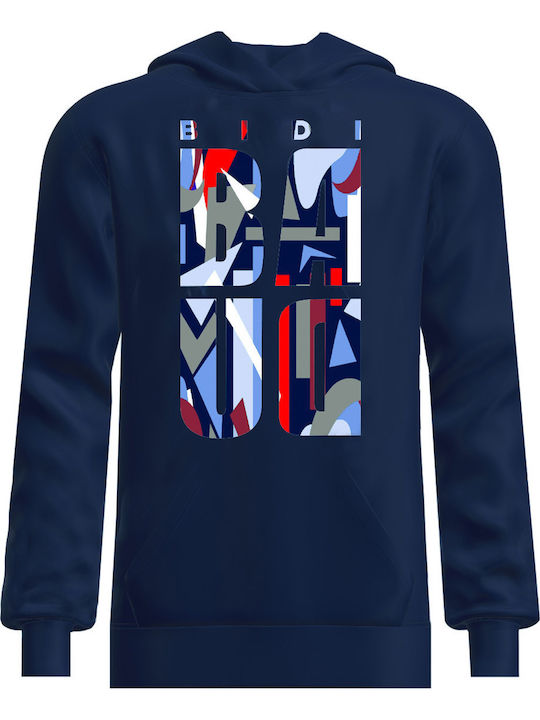Sweatshirt with Hood Dark Blue, Red
