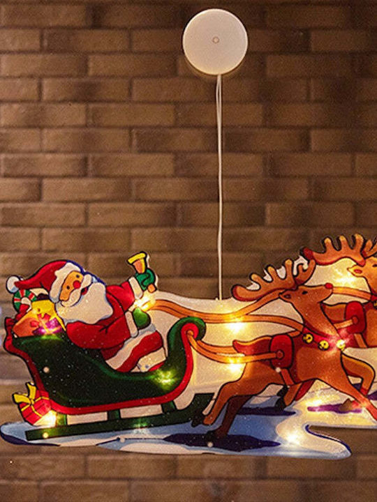 Iluminată De Crăciun De sticlă Figurină Sanie Alb Înălțime 26cm.