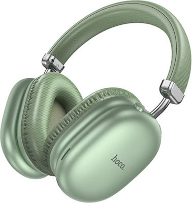 Hoco W35 MAX Ασύρματα/Ενσύρματα Over Ear Ακουστικά με 40 ώρες Λειτουργίας Πράσινα