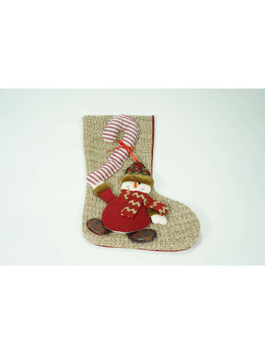 Weihnachtliche Dekorative Socke L45xB20cm. Braun