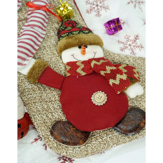 Șosetă Decorativă de Crăciun L45xl20cm. Maro