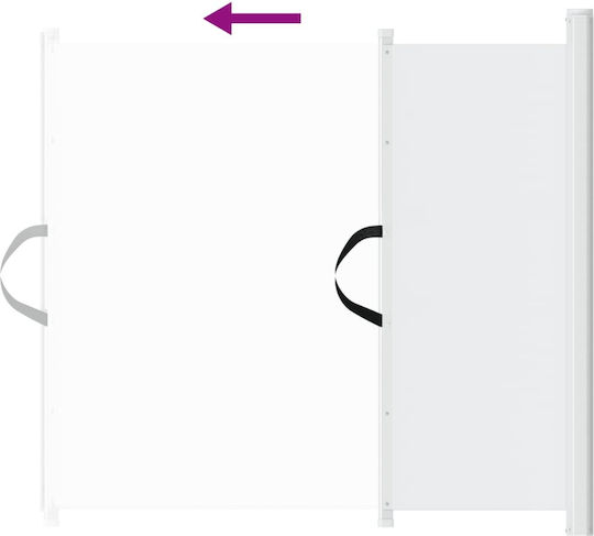 vidaXL Υφασμάτινο Διαχωριστικό Σκύλου 125x102.5εκ. Λευκό