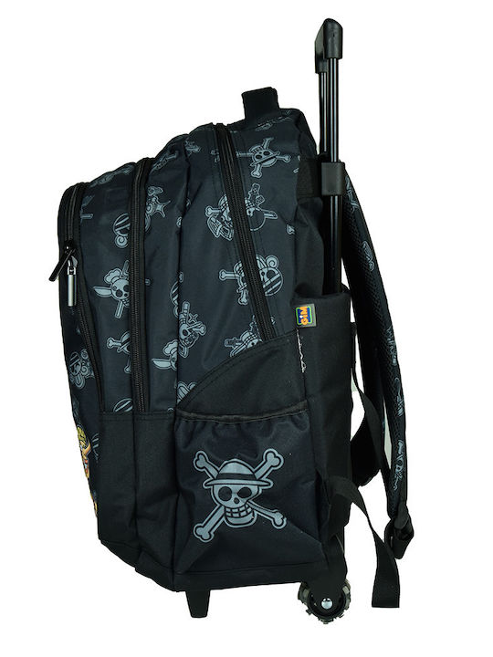 Gim One Piece Crew School Bag Trolley Elementary Black With Water Bottle Holder 27 Litre 2024