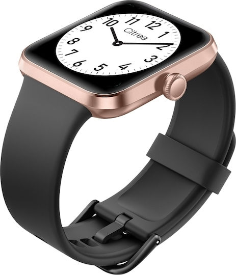 Q&Q Citrea Smartwatch με Παλμογράφο (Μαύρο)