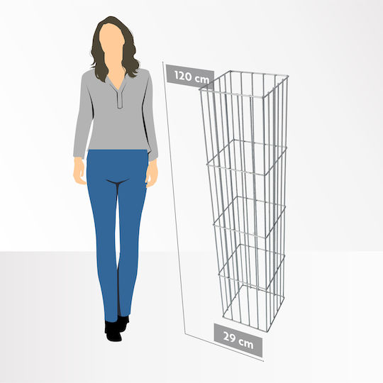 Kadax Pot Stand Silver 120cmcm.