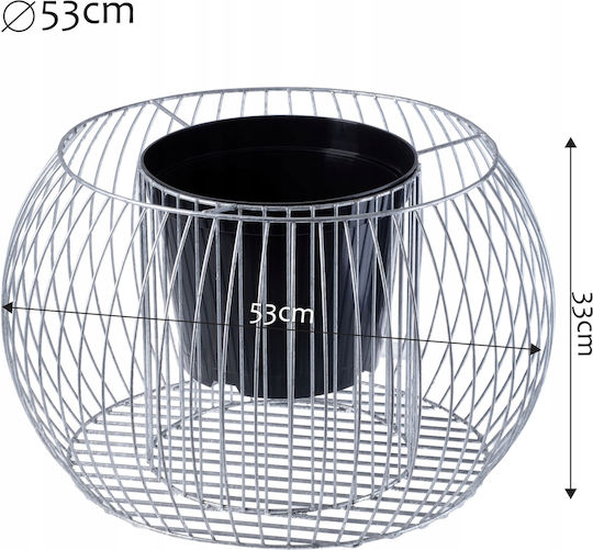 Kadax Pot Stand Wooden Silver 53cmx53cmcm.