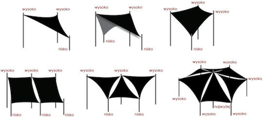 AIO Factory Триъгълник Shade Sail Бежов с PVC покритие 3м