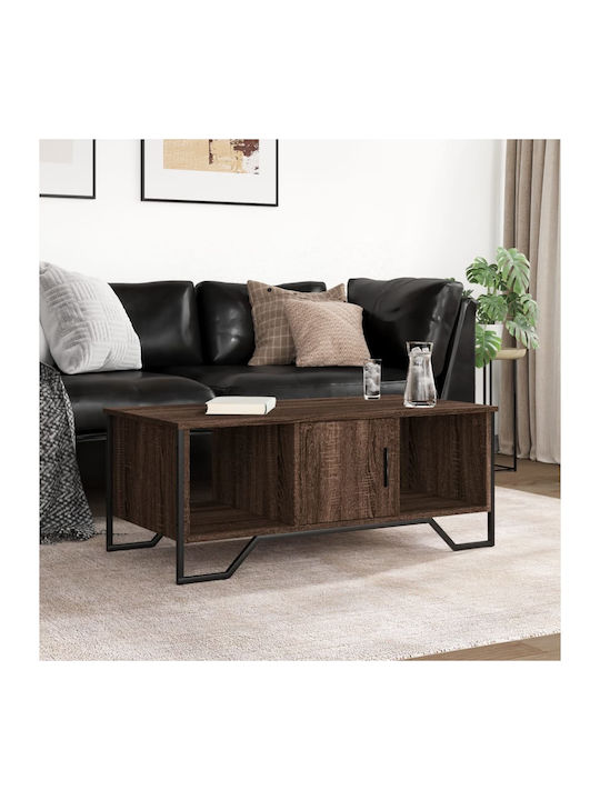 Rechteckig Couchtisch Holz Brown Oak B100xT51xH40cm