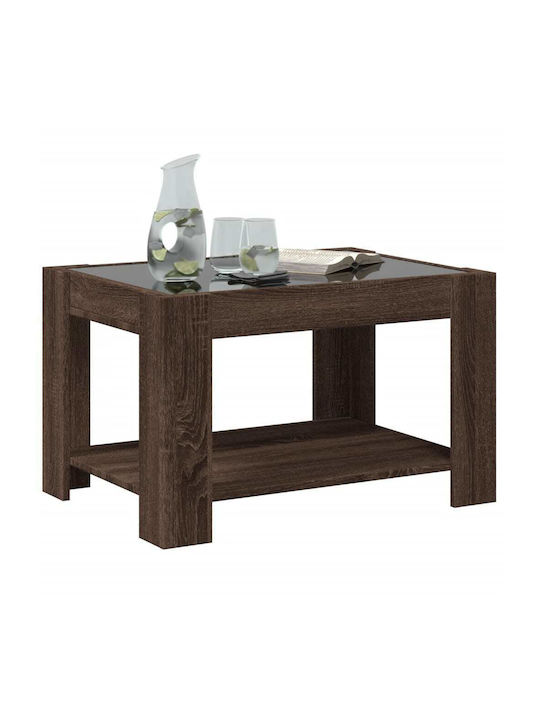 Rectangular Glass Side Table Drys M73xW53xH45cm