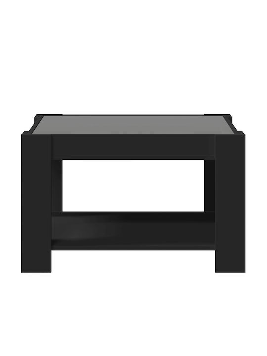 Rectangular Glass Side Table Black M73xW53xH45cm