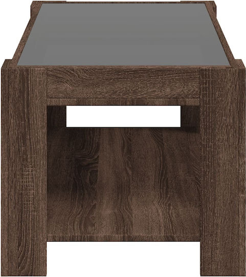 Masa Centrală Rectangulară Din Sticlă Stejar M93xL53xÎ45cm