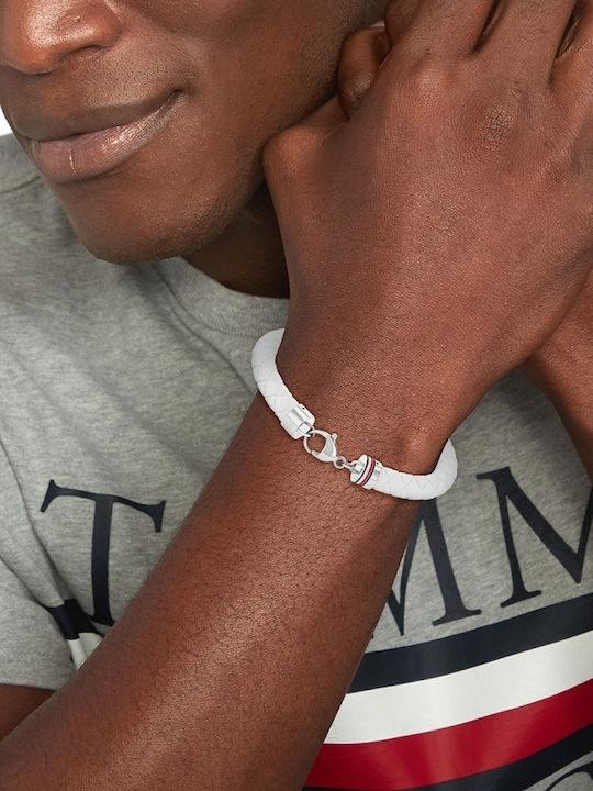 Men's Bracelet Tommy Hilfiger 2790555 Stainless Steel White Rubber