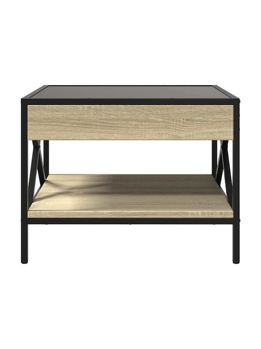 Square Glass Coffee Table Brown M50xL50xH38cm