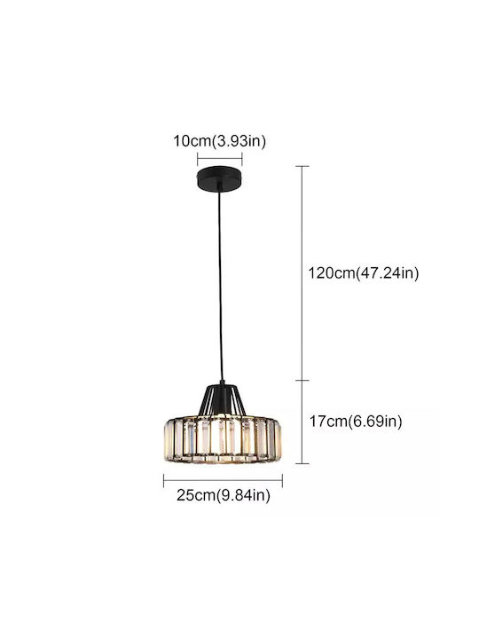 Candelabru Nordic cu LED Design de Lux 1 Negru A Alb Cald