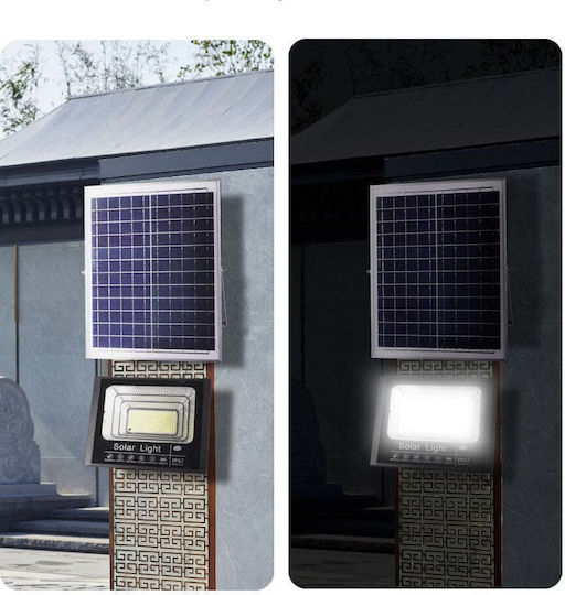 Led Projector Solar Outdoor Lamp Flippy 20 Cm X 25 Cm Water-resistant Ip67 Solar Panel 220 Led Smd 100w Light Sensor Timer Remote Control 2 Lighting Modes Mounting Kit