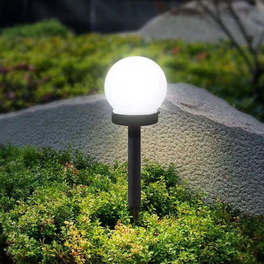 Led Solar Lamp Spherical Globe Flippy Type Diameter 10 Cm Cool White