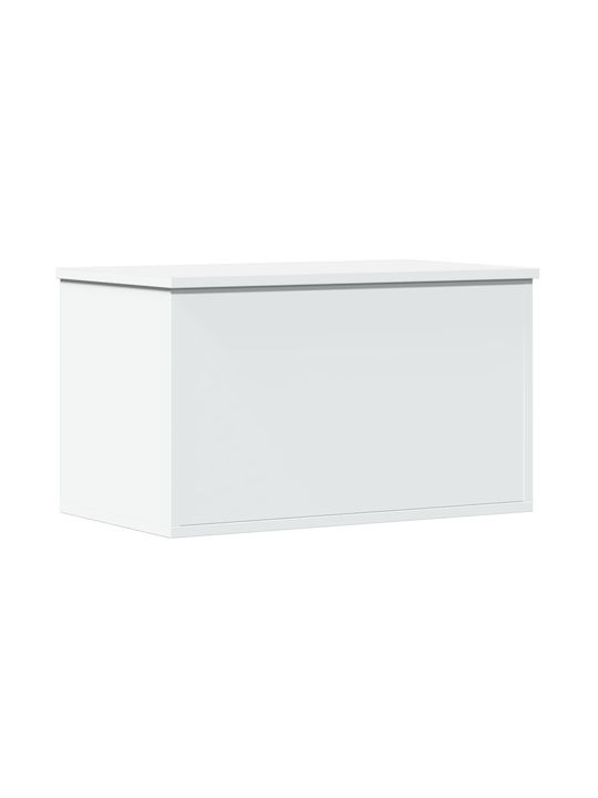 vidaXL Wooden Storage Box with Lid White 60x35x35cm 1pcs